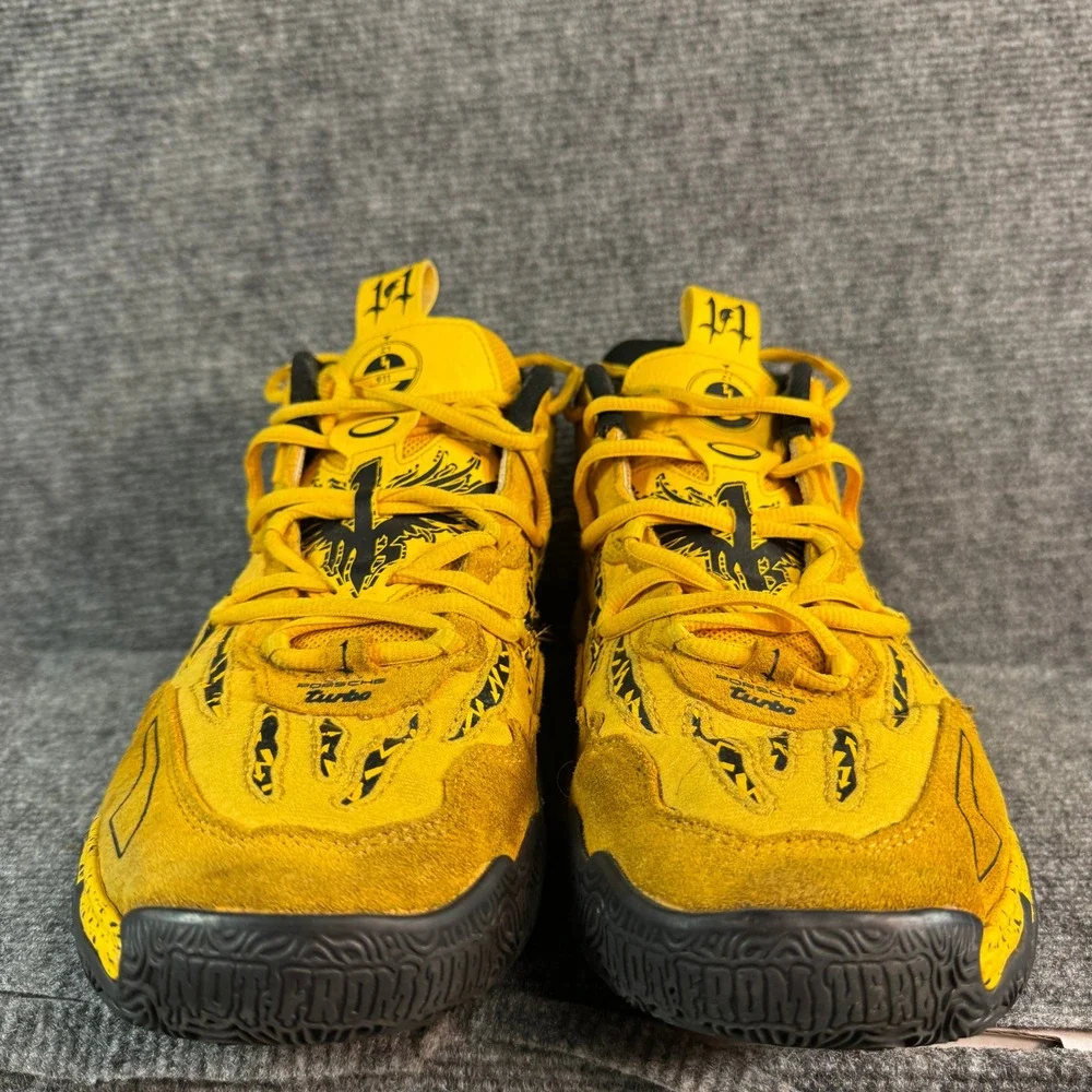 Puma MB.03 LaMelo Ball x Porsche Yellow Black Basketball Shoes 30986 Mens 10
